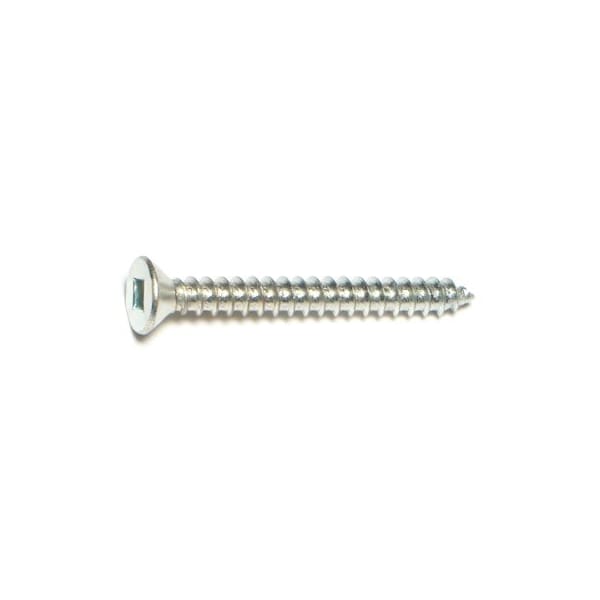 Midwest Fastener Sheet Metal Screw, #8 x 1-1/2 in, Zinc Plated Steel Flat Head Square Drive, 100 PK 08613 - main